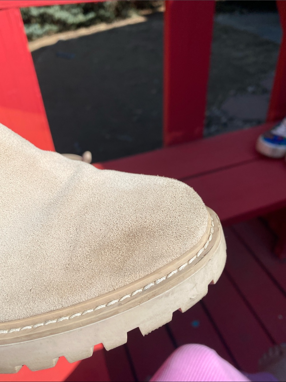 Dolce Vita Taupe Suede Chelsea Lug Ankle Boots - Picture 7 of 7